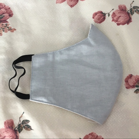 Light Grey Solid colour: Quality Cotton Face Mask - Picture 3 of 6